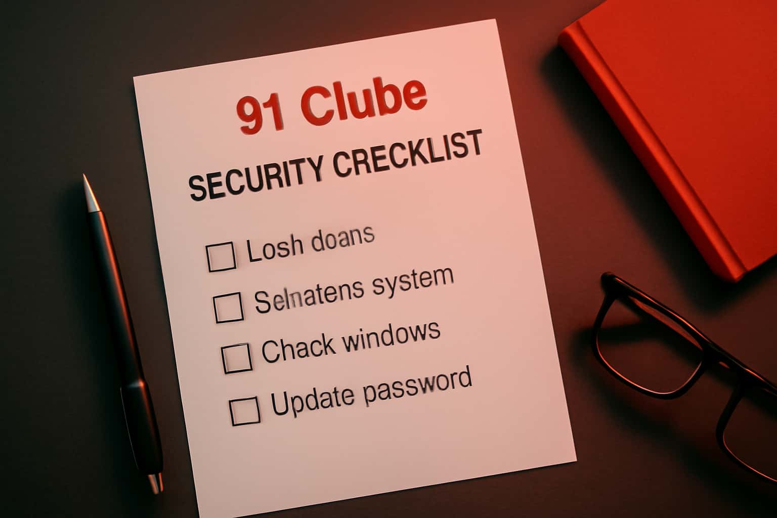 An overview of the 91 Clube Security Checklist highlighting key security features.