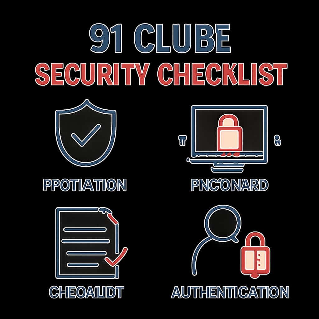 A diagram illustrating key security issues and solutions for 91 Clube.