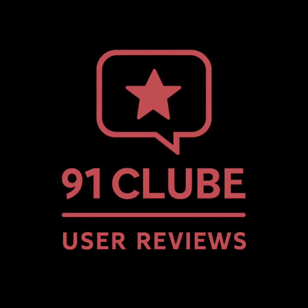 A badge symbolizing 91 Clube User Reviews.