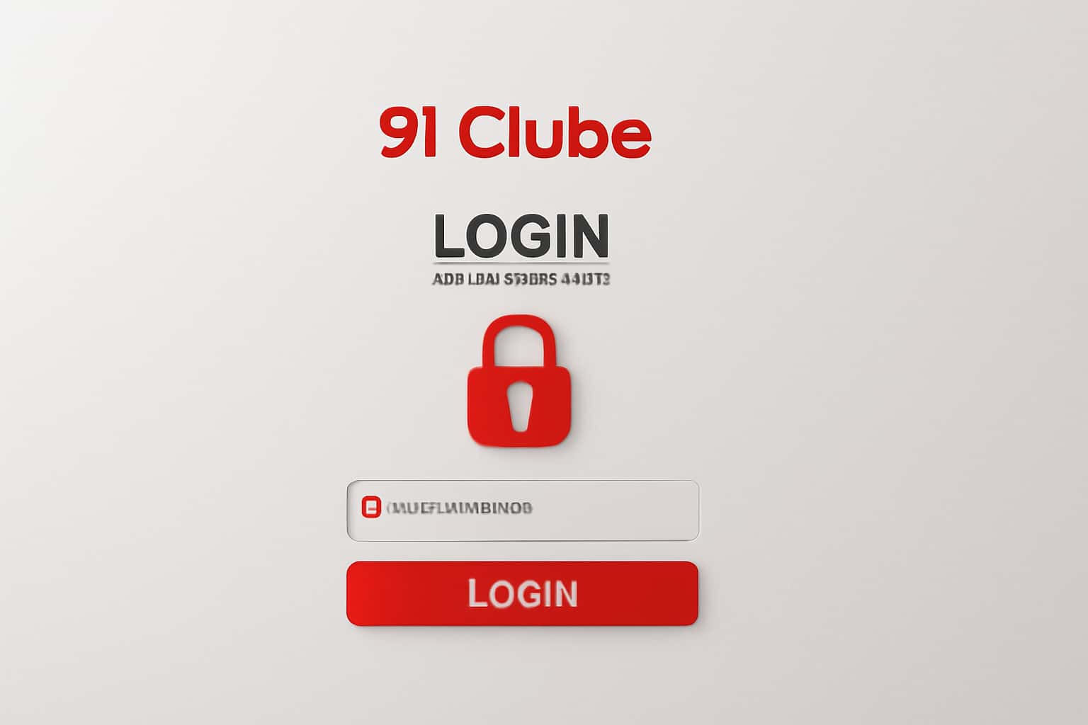 91 Clube Login - Secure Access Interface