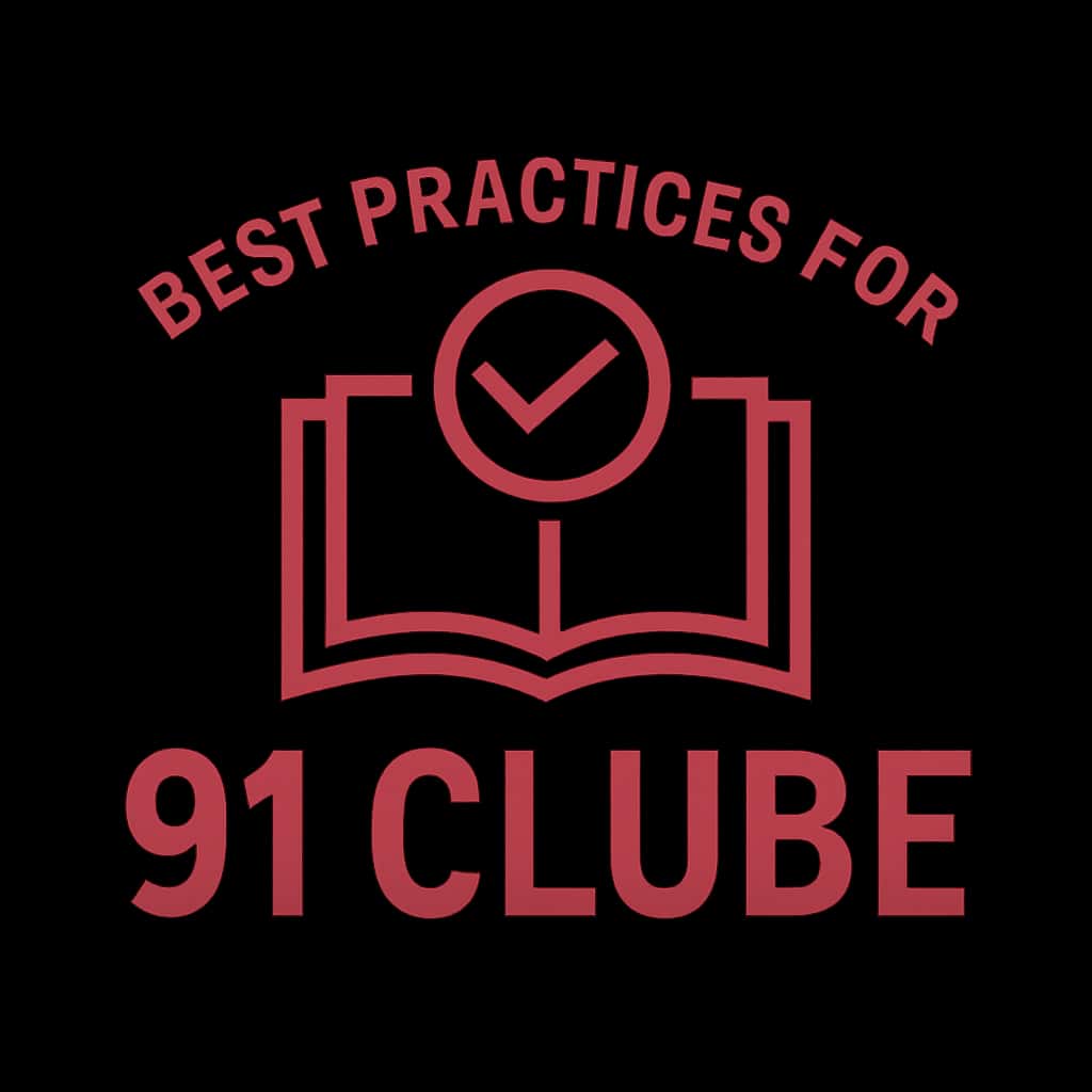 A professional badge representing best practices for 91 Clube.