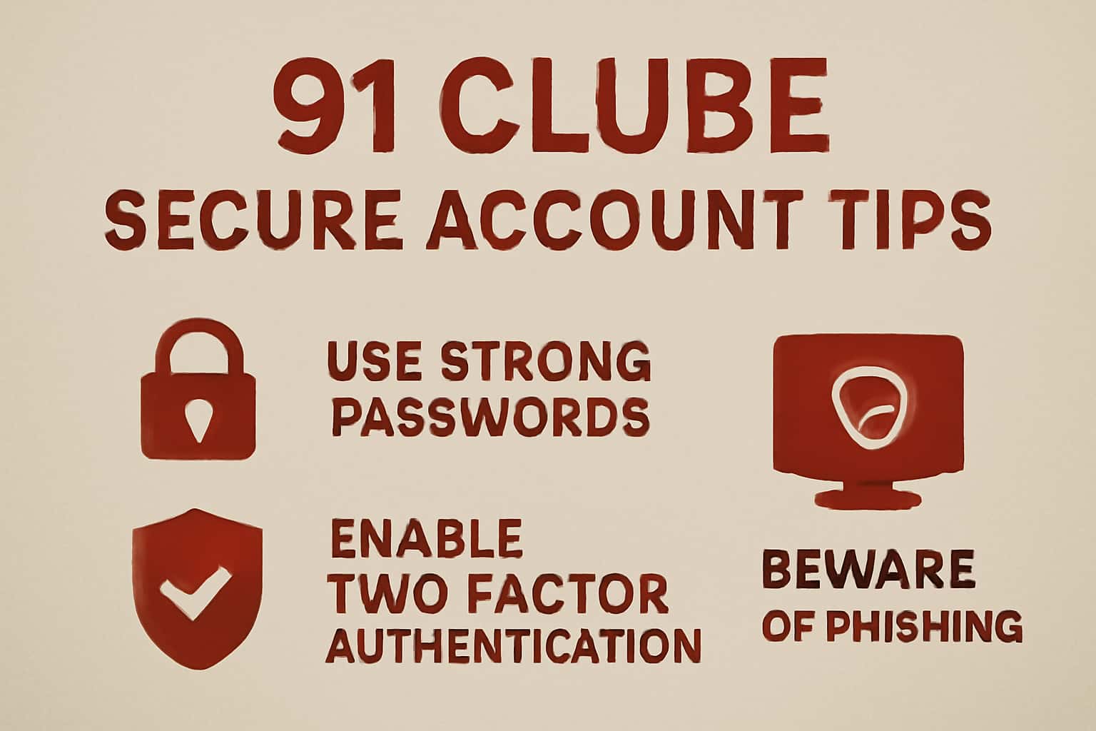 A professional scene illustrating tips for securing a 91 Clube account.