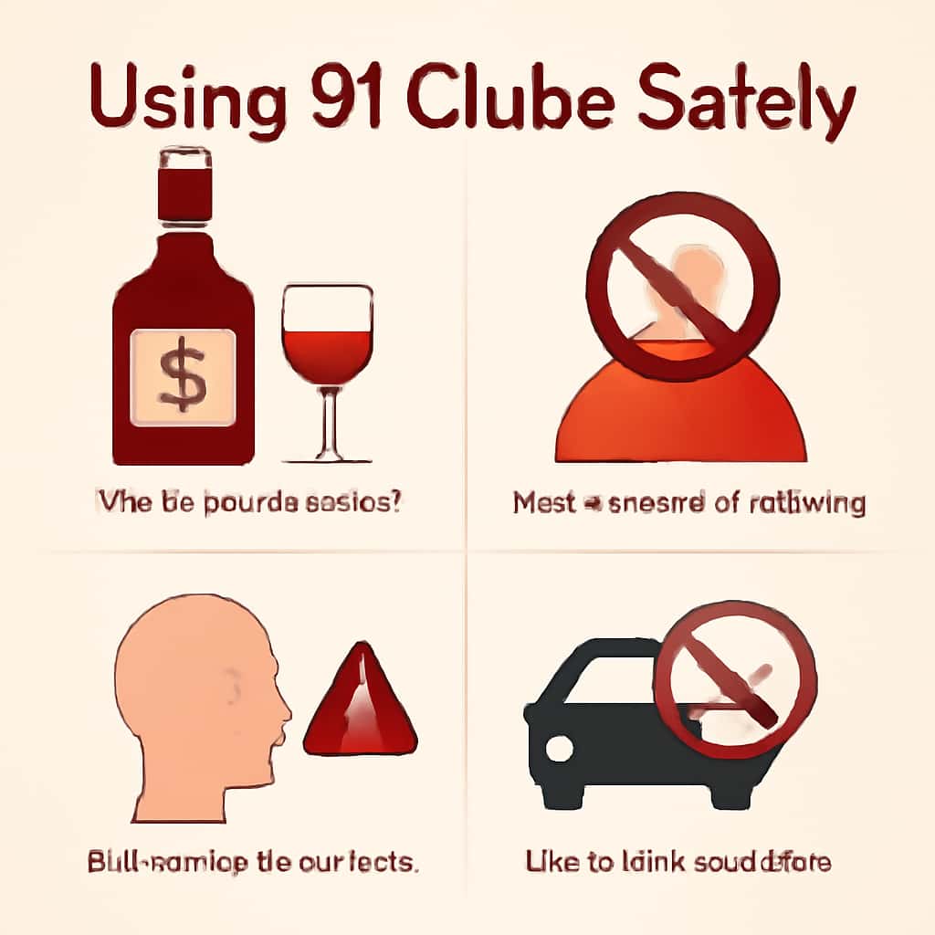 An educational diagram explaining safety measures for 91 Clube.